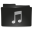Folder Black Music Icon 32x32 png
